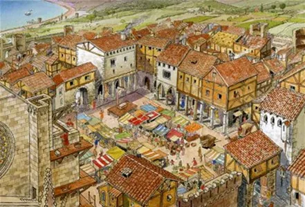 Ciudad medieval en proceso de reurbanización