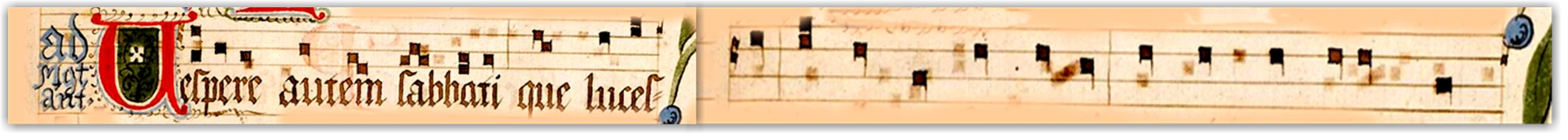 Fragmento de partitura medieval