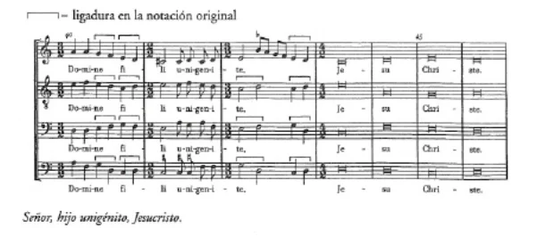 Transcripción del Gloria de la Misa de Notre Dame