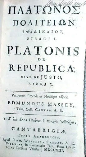 Portada de La República de Platón