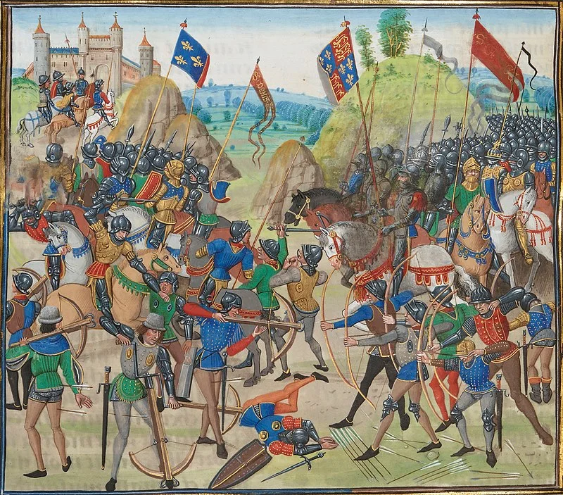 Imagen medieval relacionada con la Guerra de los Cien años