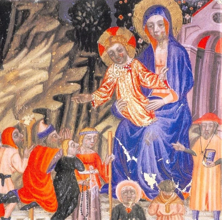 Ilustración medieval del Llibre Vermell de Montserrat