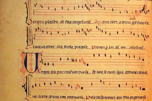 Folio XXV del Llibre Vermell de Montserrat