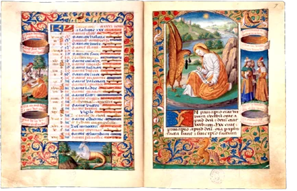 Manuscrito iluminado medieval