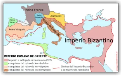 Mapa del Imperio Bizantino