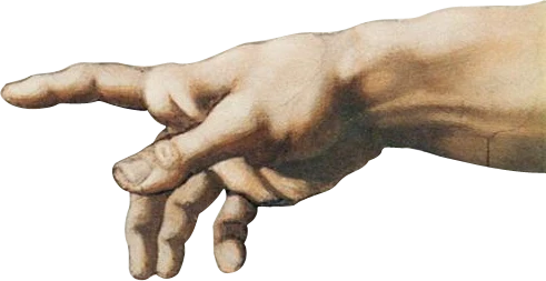 Detalle de la mano derecha de Adán